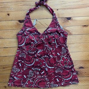 Loft Red Halter Top Size Small